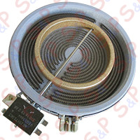 RESISTENZA RADIANTE D.200MM 1700W 230V C/SEGNALATORE DI TEMPERATURA