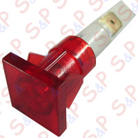 SPIA QUADRATA ROSSA D. 12 250V