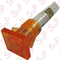 SPIA QUADRATA ARANCIO D. 12 250V