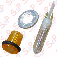 "LAMPADA SPIA GIALLA TONDA; 230V"