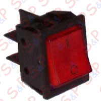 INTERRUTTORE BIPOLOLARE LUMINOSO ROSSO