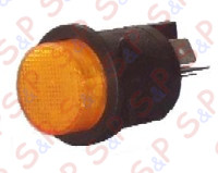 INTERRUTTORE BIPOLARE LUMINOSO ARANCIO 16A 250V D25