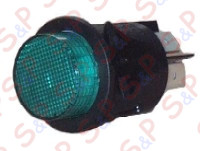 INTERRUTTORE BIPOLARE LUMINOSO VERDE 16A 250V D25