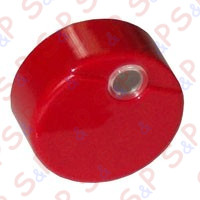 RED ROUND PUSH-BUTTON WITH HOLE