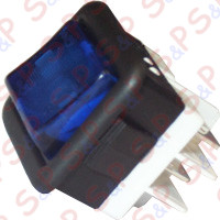 INTERRUTTORE BIPOLARE LUMINOSO 220V BLU