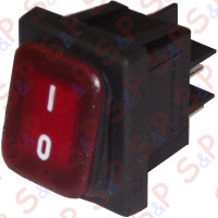 INTERRUTTORE 0/1 ROSSO C/SOFFIETTO