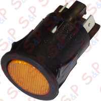 INTERRUTTORE BIPOLARE LUMINOSO ARANCIO 16A 250V D25 BRASILIA