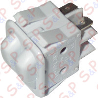 INTERRUTTORE BIPOLARE DOPPIO BIANCO NON LUMINOSO