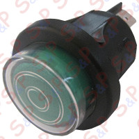 INTERRUTTORE VERDE FLUORO C/CAPP. TONDO 23950