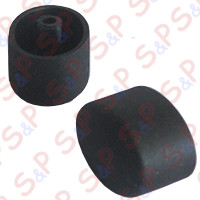 BUTTON OVAL MATT BLACK