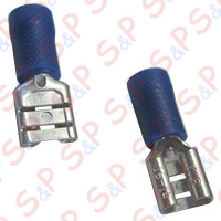 FASTON FEMMINA PREISOLATO RINFORZATO 6,3X0,8 SEZIONE 2,5 OTTONE STAGNATO