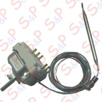 TERMOSTATO FRIGGITRICE 195°C ( 95-195°C) TRIFASE - SENSORE Ø 6X120mm CAPILLARE 1700mm
