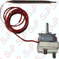 TERMOSTATO 90°C (30-90°C) 230V  MONOFASE - SENSORE Ø 6X130mm CAPILLARE 2000mm