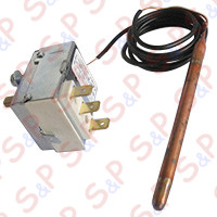 TERMOSTATO 30-90° MONOFASE VASCA-BOILER   SENSORE Ø 6,5X95mm CAPILLARE 1000MM