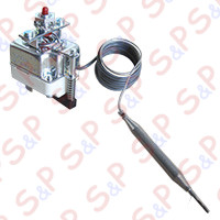 TERMOSTATO 125°C MONOFASE SICUREZZA  230V 1NC 16 A - SENSORE Ø 6X77mm CAPILLARE 870mm