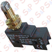 MICROINTERRUTTORE A PULSANTE CON ROTELLA 90° IN ACCIAIO 1NO 1NC