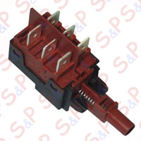 PULSANTE 6 POLI 90° FASTON VERTICALI