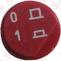 "TASTO TONDO ROSSO ""0-1""  ""T8""  12.0"