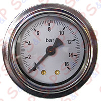 "MANOMETRO POMPA ¯ 52 SCALA 0-16 BAR ATTACCO ¯ 1/8"" ELE"