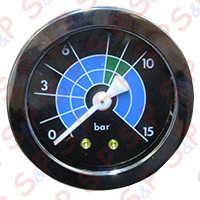 MANOMETRO GEMM SCALA 0:15 POMPA 1/8"