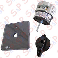 INTERRUTTORE BIPOLARE ITH 20A CON MOSTRINA 75X75MM, MANOPOLA E VITI