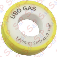 NASTRO TEFLON P.T.F.E. SPESSORE  12MT X 12mmX0,1 mm