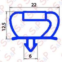 sost 2103835 GASKET MAGNETIC SNAP 1570X670 MM   XX2