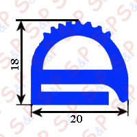 WITHE GASKET 9795 19X16 MM AT METER   YY12