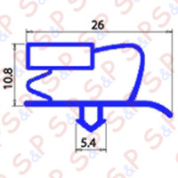 MAGNETIC SNAP IN GASKET 636X1520MM YY27