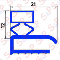 ANGLED MIDDLE-EDGED MAGNETIC GASKET 630X1440MM O.D. XX5