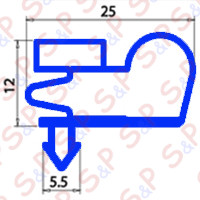 GUARNIZIONE MAGNETICA A INCASTRO 464X630MM QQ8 O.D.