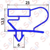 GUARNIZIONE MAGNETICA A INCASTRO 387X151MM  QQ2