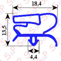 MAGNETIC SNAP IN GASKET 395X600 O.D. SPECIAL PROFILE YY8