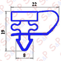 MAGNETIC SNAP IN GASKET 1665X585MM YY17