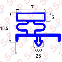 MAGNETIC SNAP IN GASKET 697X900MM QQ16