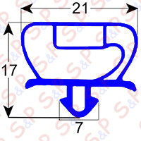 MAGNETIC SNAP IN GASKET 580X1630MM QQ19 O.D.