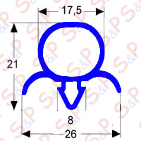 SNAP IN GASKET 2500mm QQ12