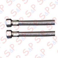 TUBO FLESSIBILE INOX 3/4" F C/ GUARNIZIONE 3/8" F CONICO 1500MM