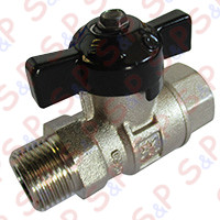 RUBINETTO OTTONE CON FARFALLA ALLUMINIO F3/8-M3/8