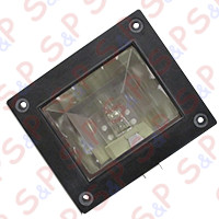 PORTALAMPADA RETTANGOLARE COMPLETO DI PORTALAMPADA+LAMPADINA+CORNICE+GUARNIZIONE