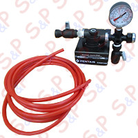 TESTATA SINGOLA COMPLETA DI MANOMETRO E RUBINETTI