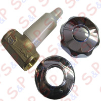 RUBINETTO DI ARRESTO DRITTO ECO CON  BORCHIA E MANIGLIA